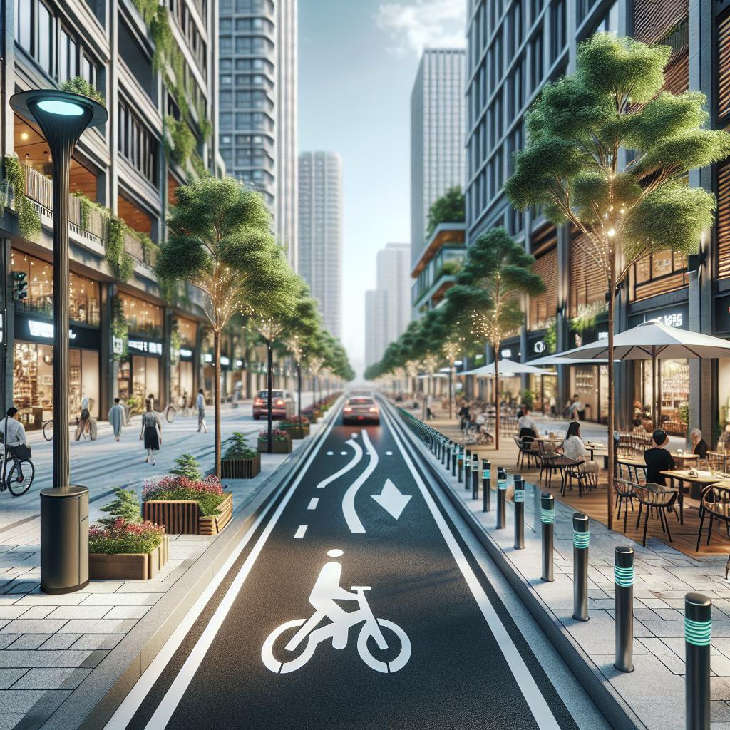 Walkable street design concept.