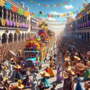 Fiesta parade celebration concept