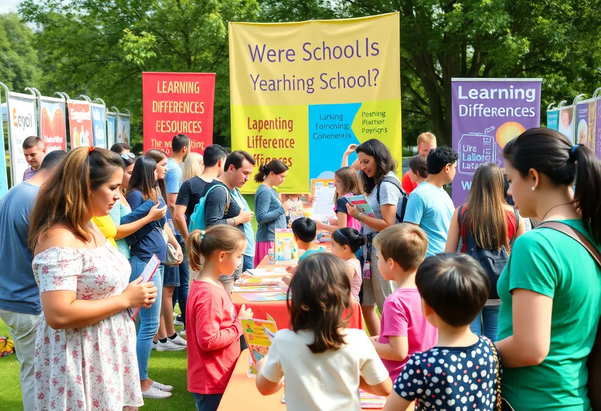 Families at the School Discovery Day exploring educational options