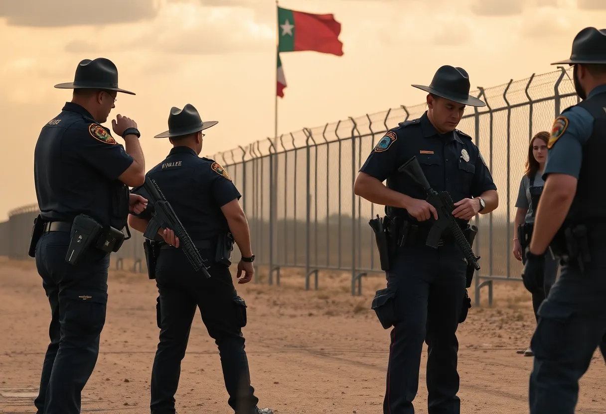 Law enforcement officials arrest gang members at Texas-Mexico border