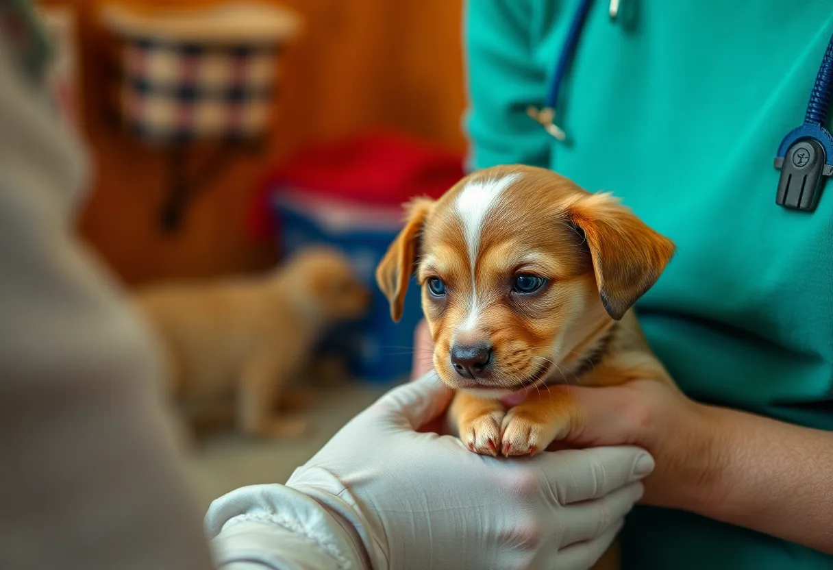A small toy poodle puppy being cared for in a loving foster home