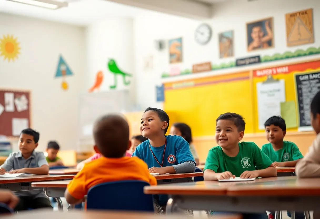 Students actively participating in school activities in South San Antonio