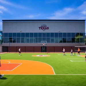 Exterior view of the new UTSA training facility for athletics