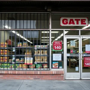 Highlife Grocery with security bars installed
