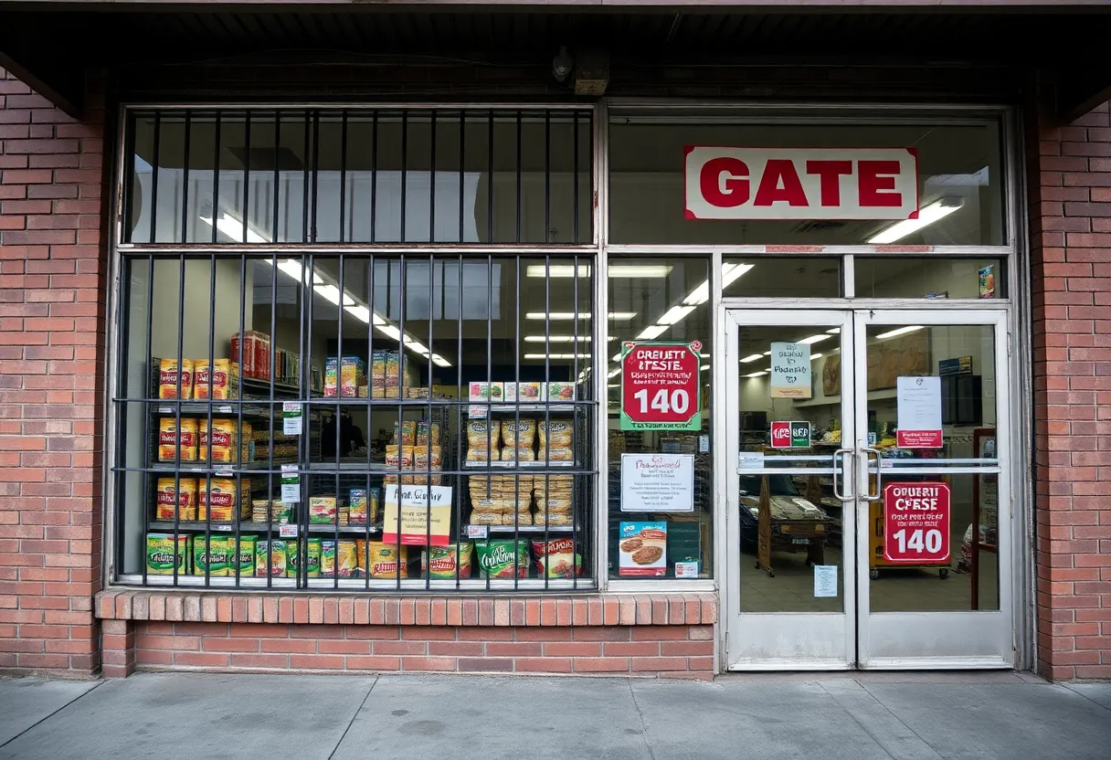 Highlife Grocery with security bars installed