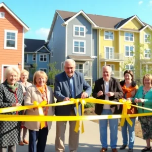 Ribbon-cutting event at Towne Twin Village for affordable senior homes