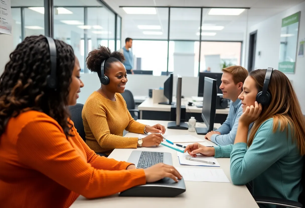 Hotline operators assisting community members