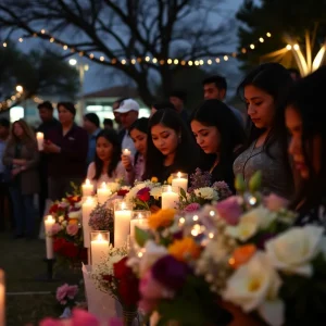 Community memorial for Cody Bell in San Antonio