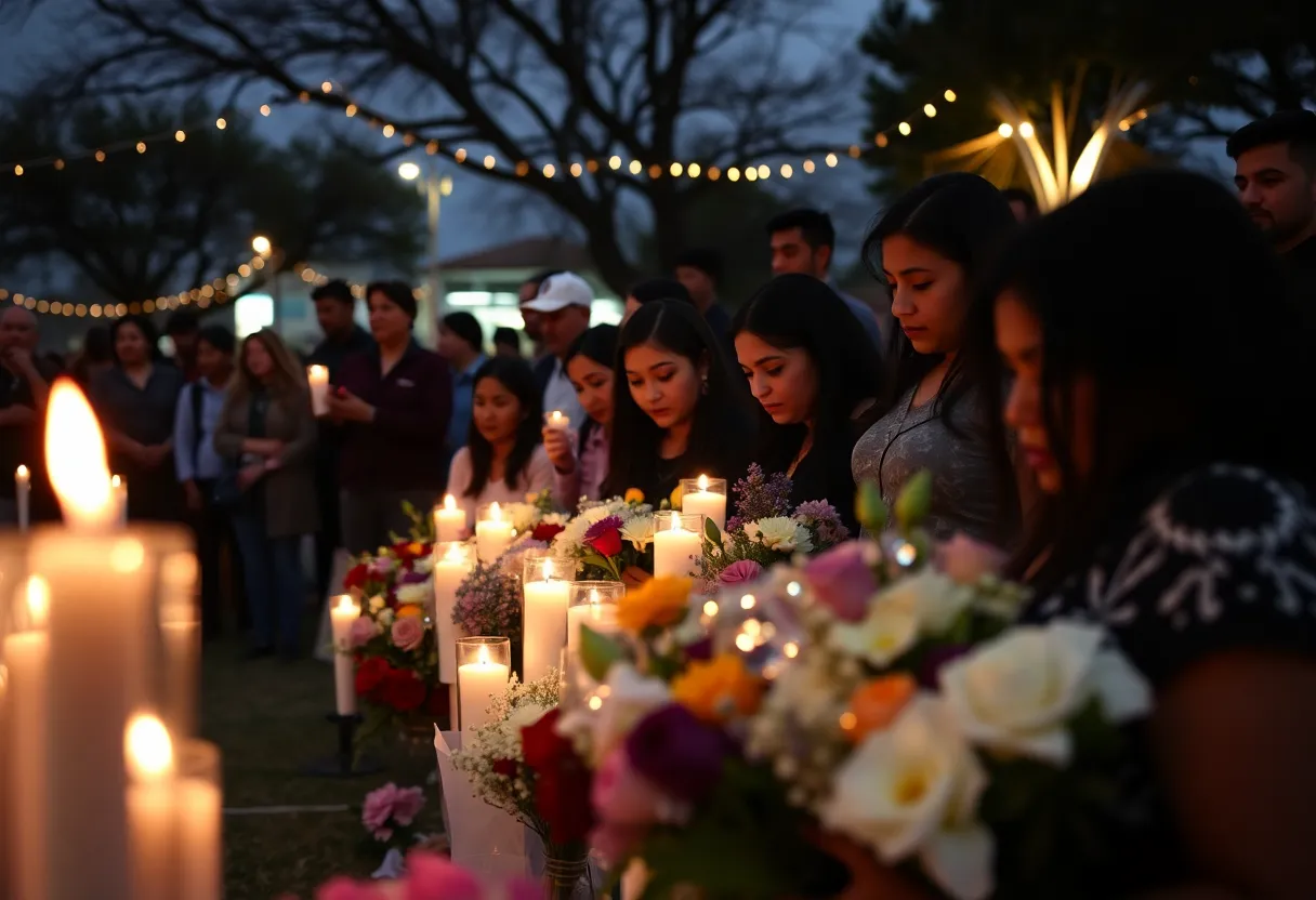 Community memorial for Cody Bell in San Antonio