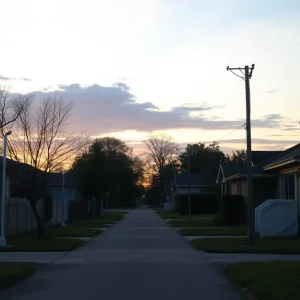 A peaceful neighborhood illustrating community resilience.