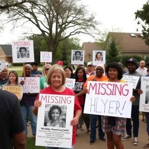 Community members gathering for support in Texas.