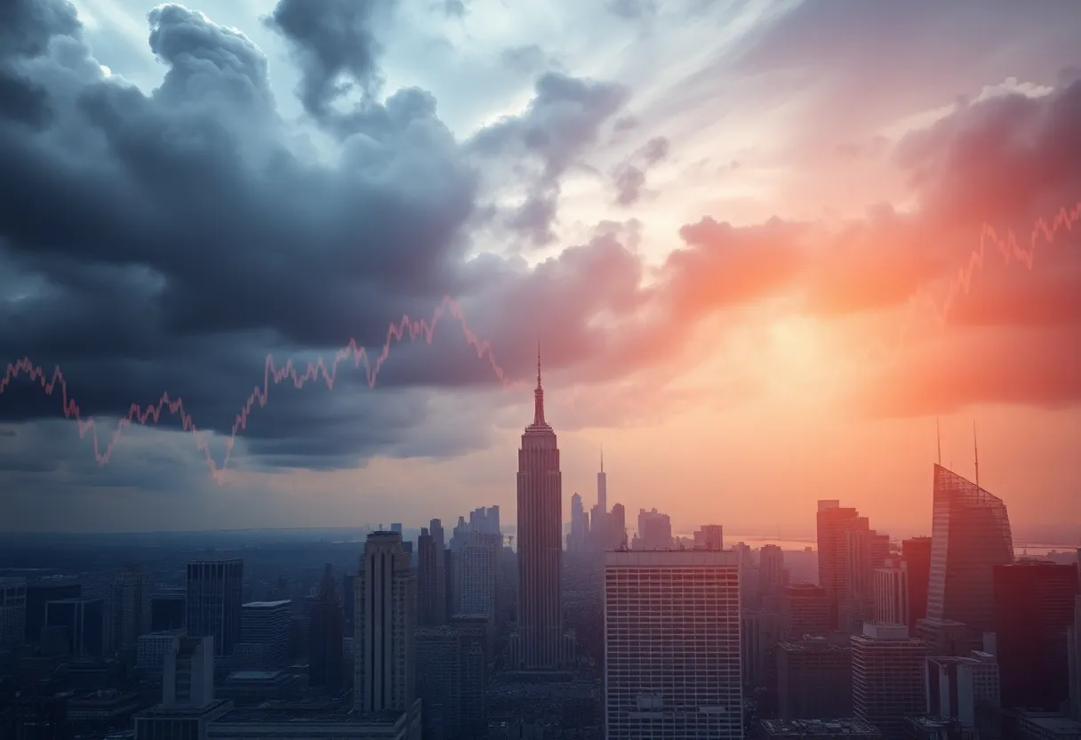 Stock market decline visual representation.