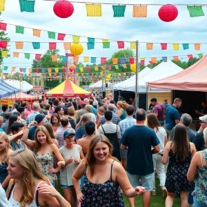 Crowd enjoying the La Semana Alegre Fiesta Music Festival