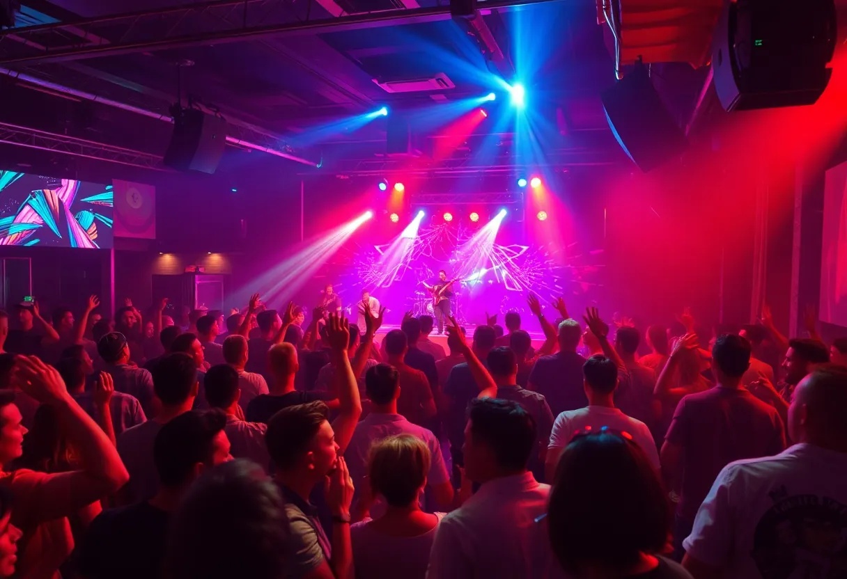 Crowd enjoying a concert at a nightclub in San Antonio