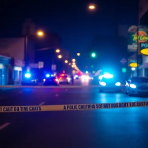 Police at the scene of a shooting incident in San Antonio