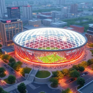 Conceptual design of a new arena for the San Antonio Spurs