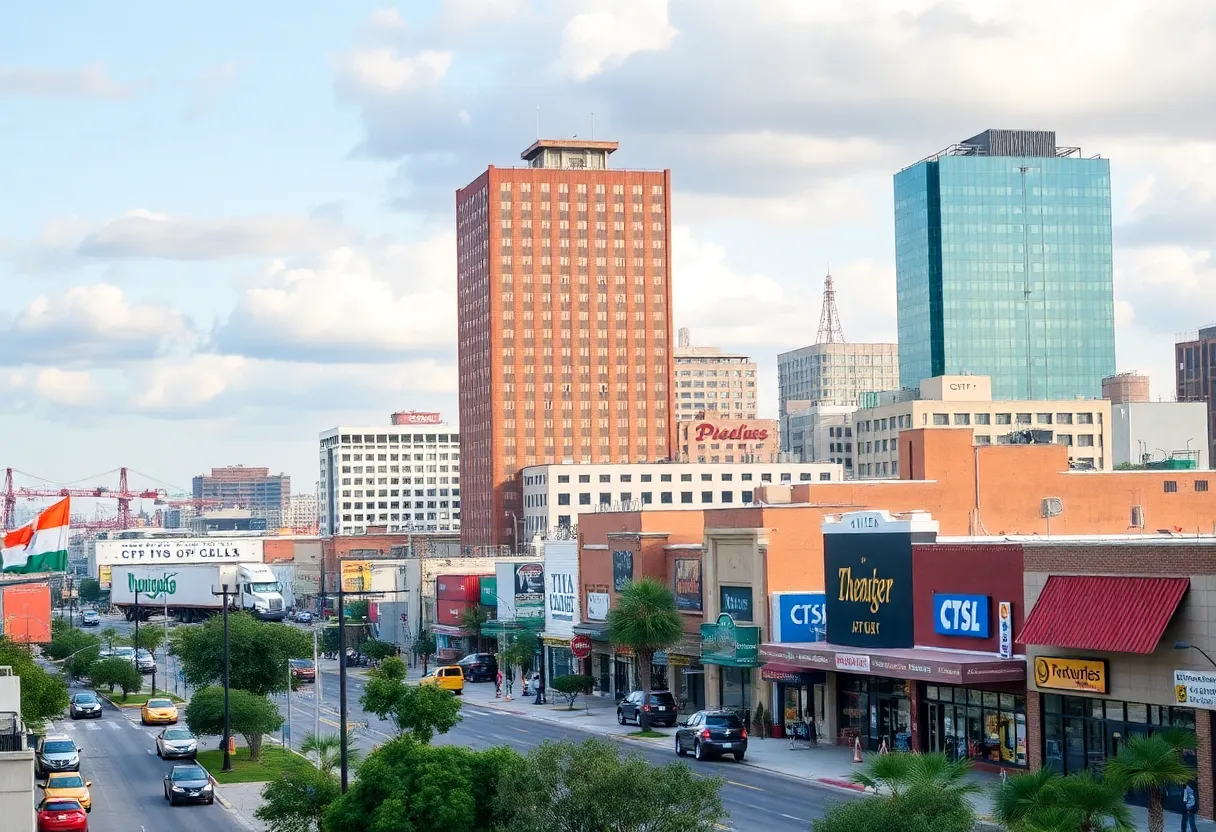 San Antonio skyline with focus on local businesses affected by tariffs