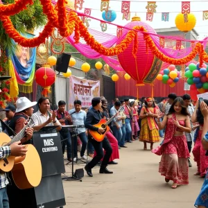 Celebration of Selena Quintanilla with dancers and musicians