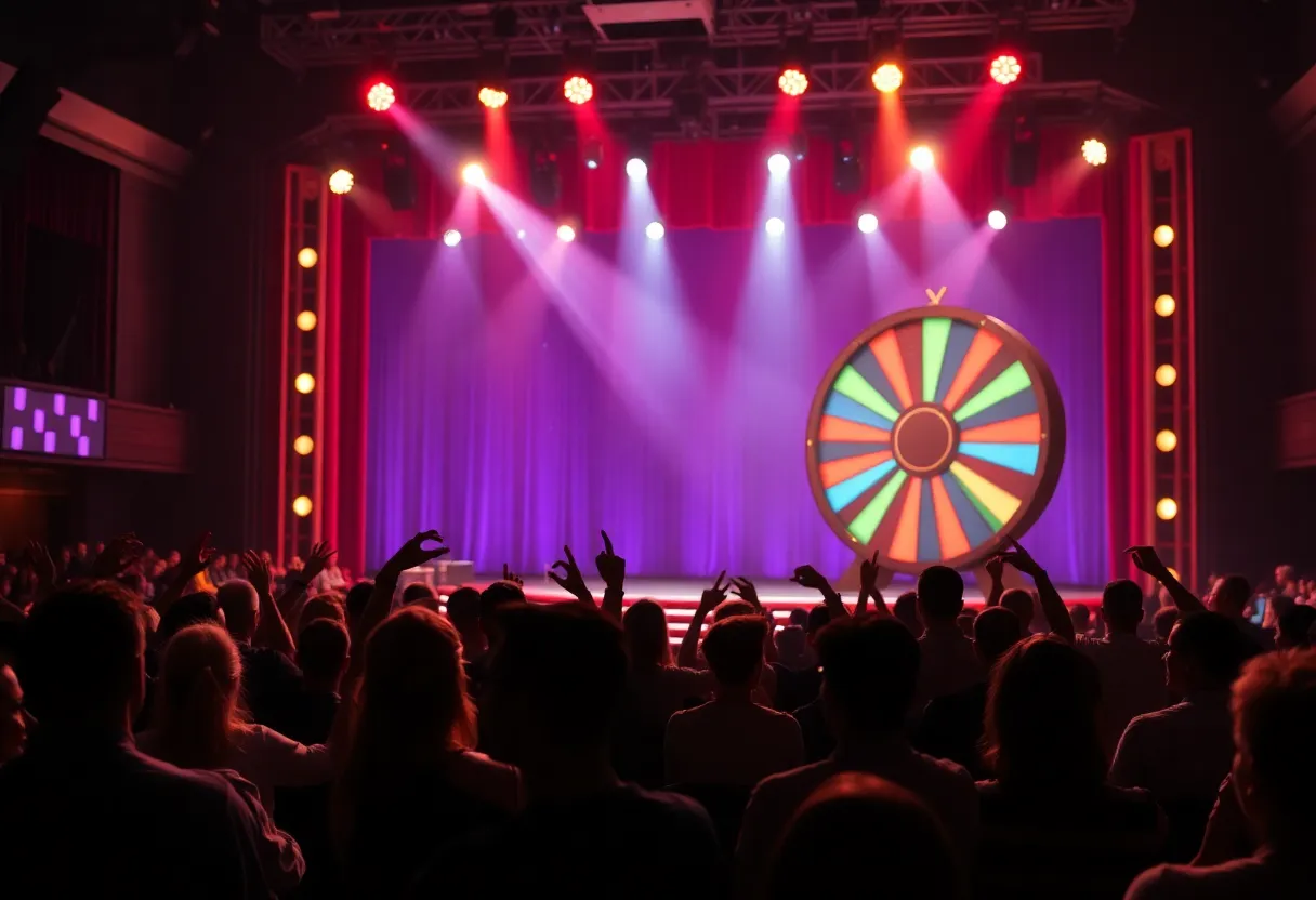 Stage at Wheel of Fortune LIVE event with audience