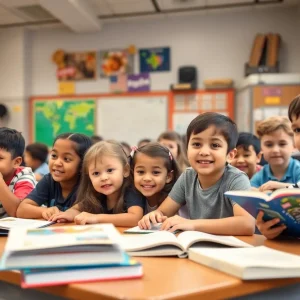 Students in a Texas classroom engaged in learning activities