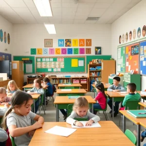 Classroom environment celebrating education and community involvement