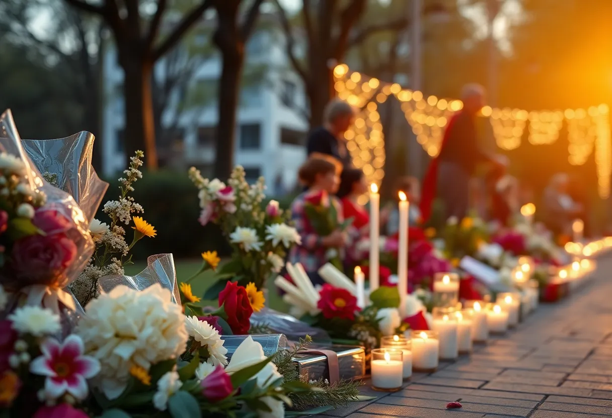 Community gathering in honor of Andres Mendoza