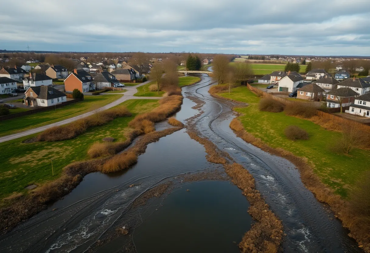 Overview of Concepcion Creek and drainage systems in residential areas.