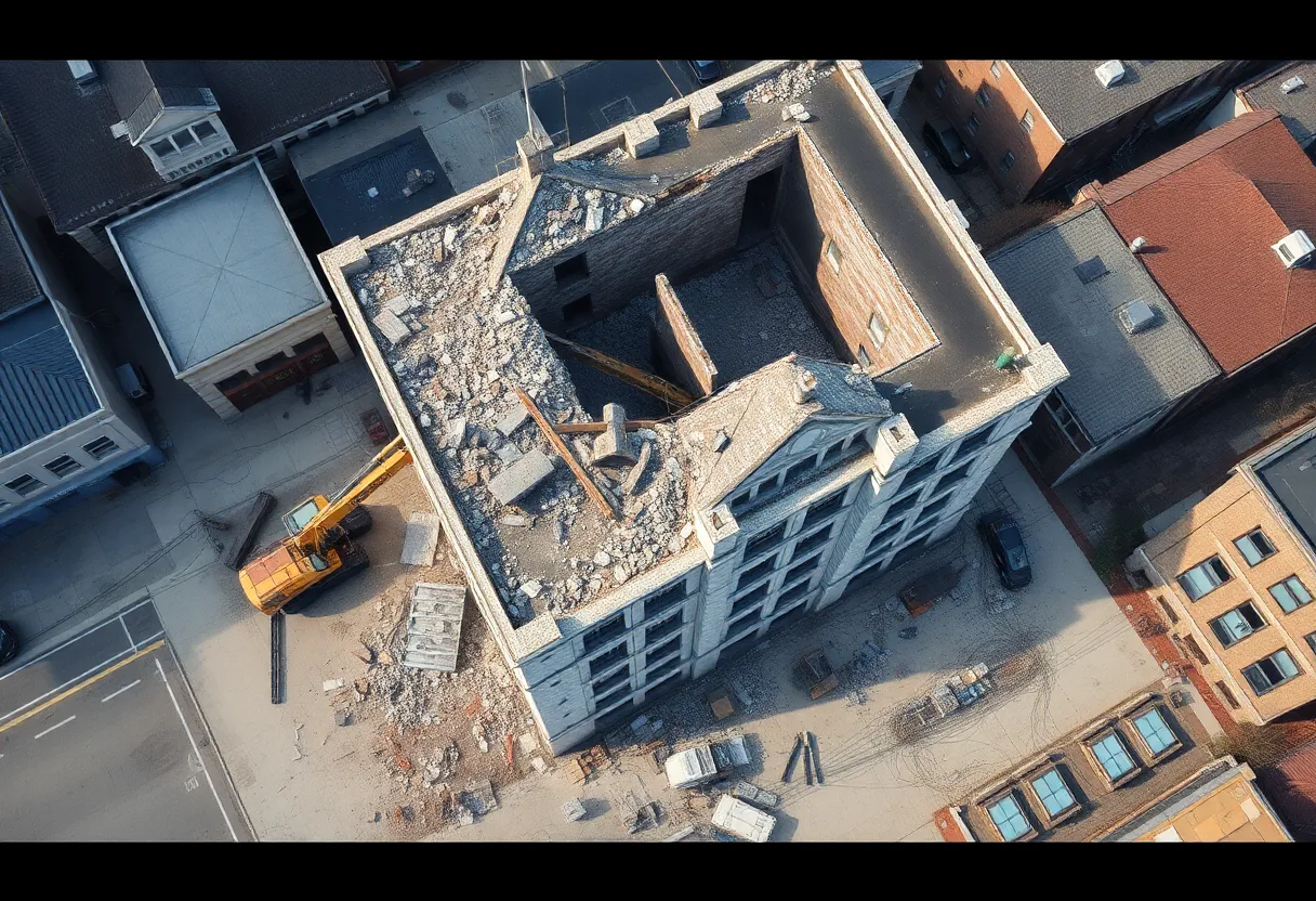 Demolition site of the historic Institute of Texan Cultures in San Antonio
