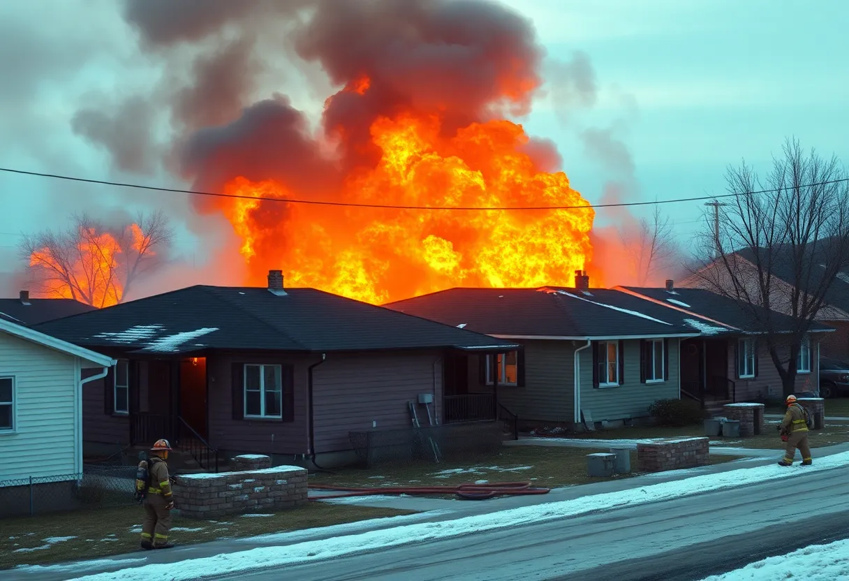 Firefighters battling a fire in San Antonio neighborhood