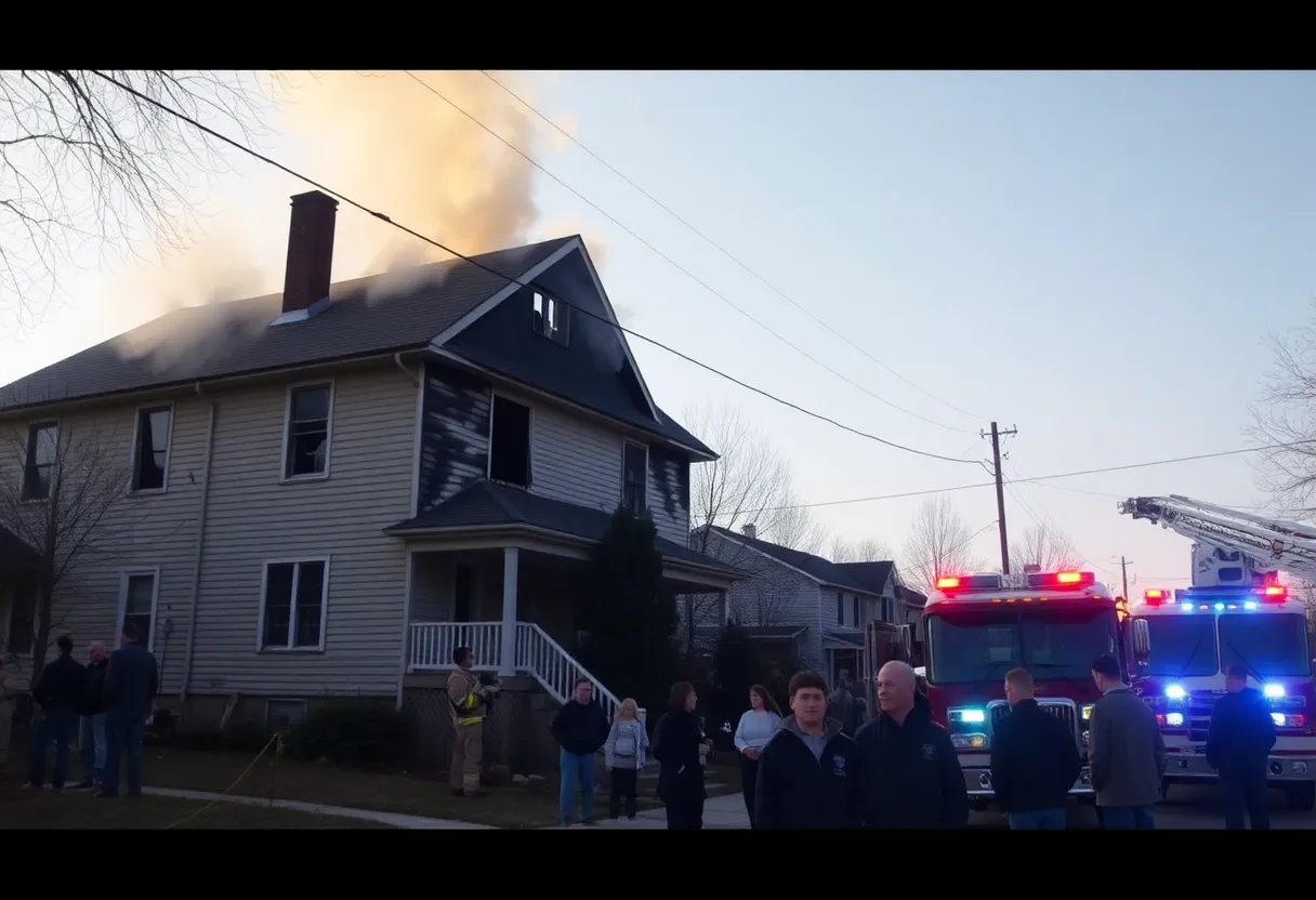 Aftermath of a house fire in San Antonio