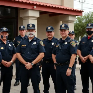 Law enforcement officers from various agencies in San Antonio, Texas, showcasing collaboration against illegal immigration.