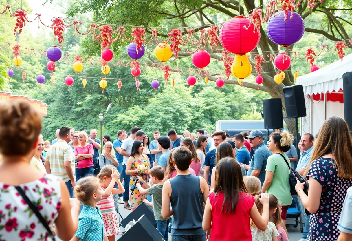Crowd enjoying music at the Make Music San Antonio Festival