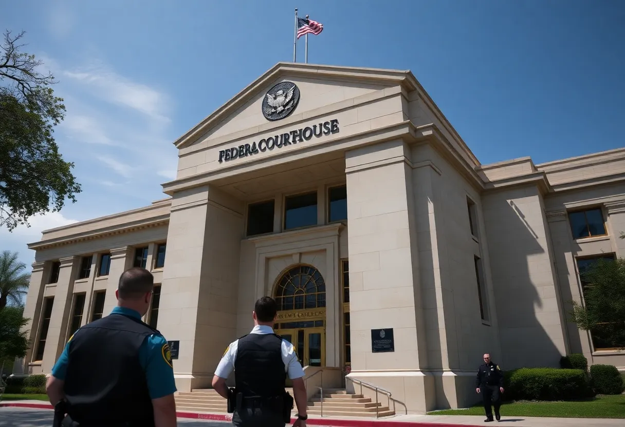 Federal courthouse in San Antonio with ICE enforcement activities