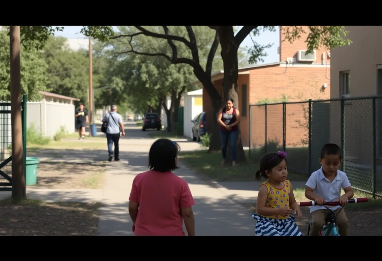 Families enjoying a safe community in San Antonio