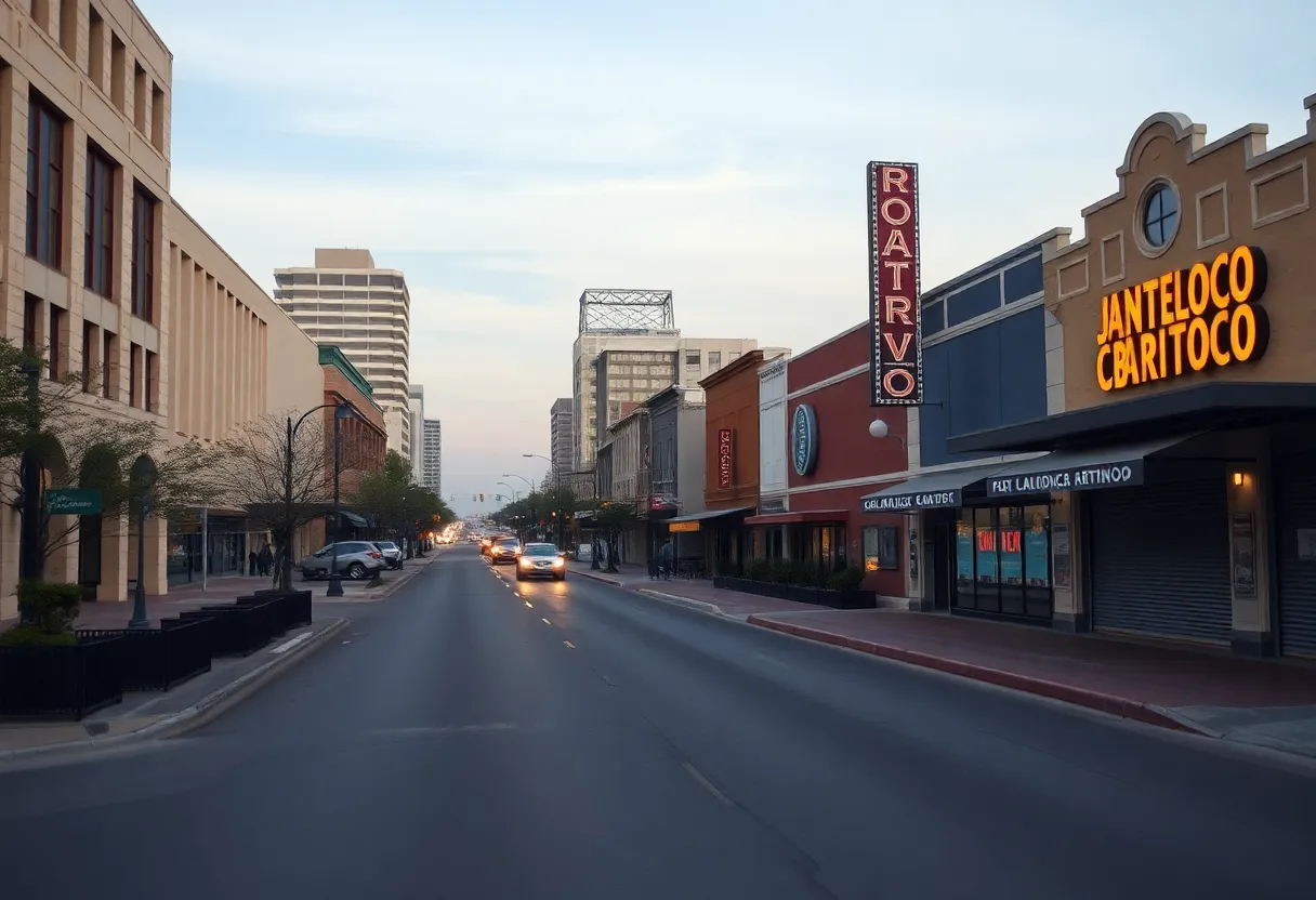 View of Corpus Christi and San Antonio, depicting a quiet and uneventful atmosphere.