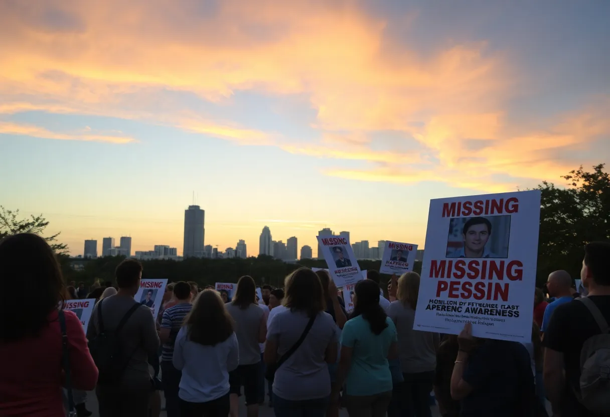 Community members gathered in San Antonio creating awareness for missing persons