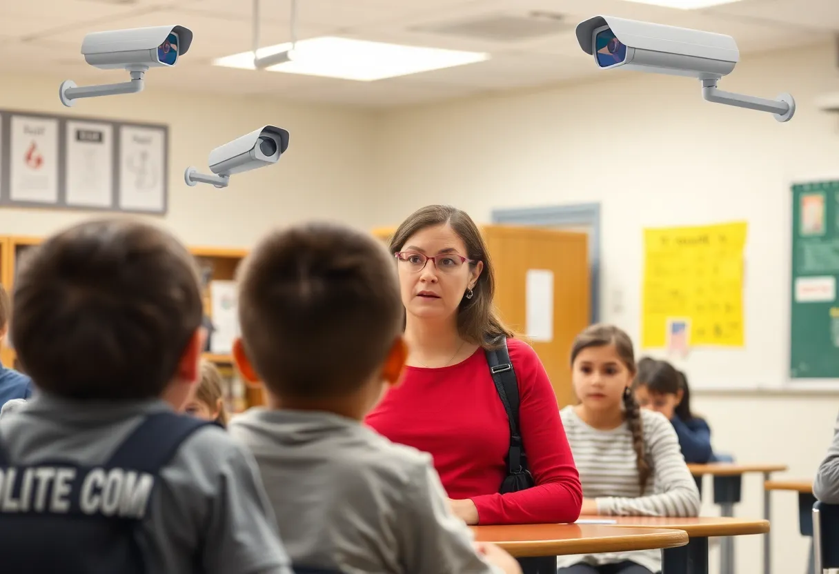 A classroom environment focusing on safety measures in schools