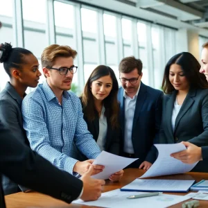 Young professionals collaborating on counter-terrorism strategies