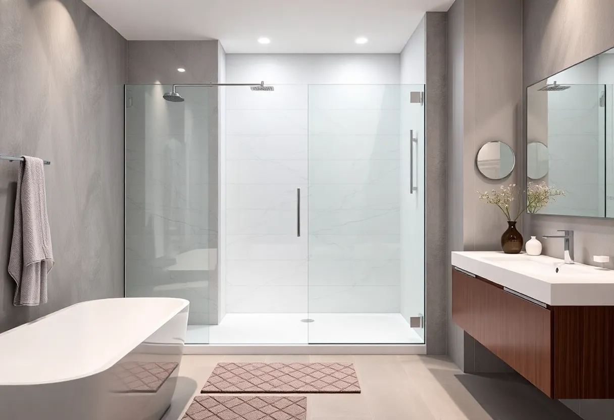 Sleek Frameless Shower Doors