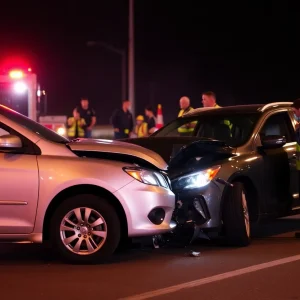 Emergency responders at the scene of a collision in San Antonio