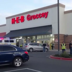 Vehicle crash at H-E-B grocery store in San Antonio