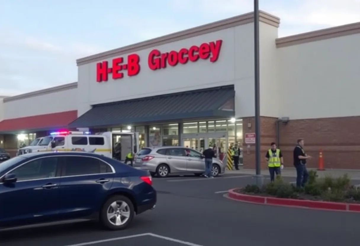 Vehicle crash at H-E-B grocery store in San Antonio