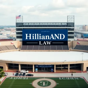 New branding for American Bank Center with Hilliard Law logo