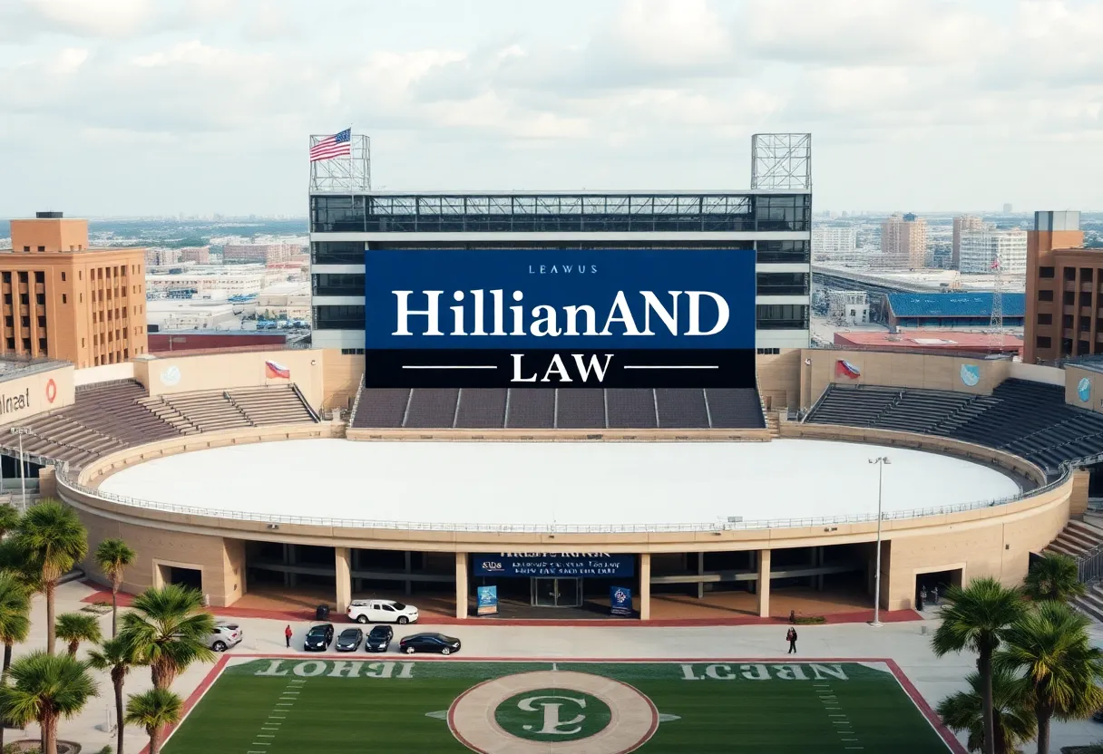 New branding for American Bank Center with Hilliard Law logo
