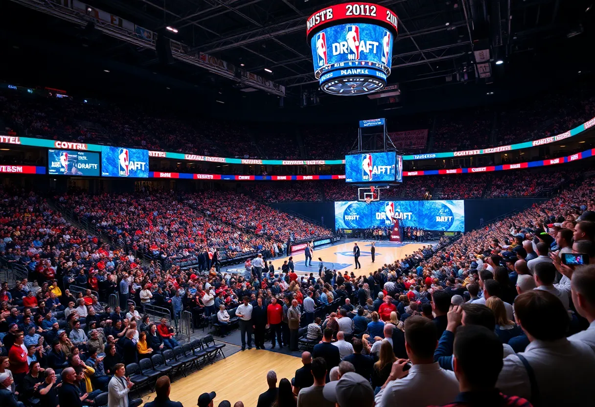 Crowd at NBA Draft night in Brooklyn