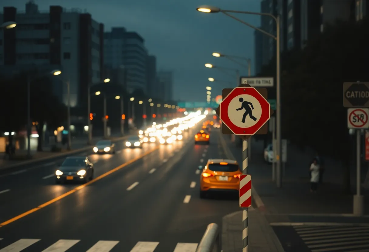 Traffic on Loop 410 at night highlighting pedestrian safety concerns