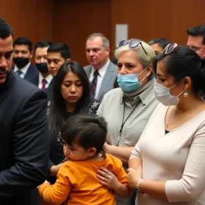 Protest against ICE arrests outside immigration court