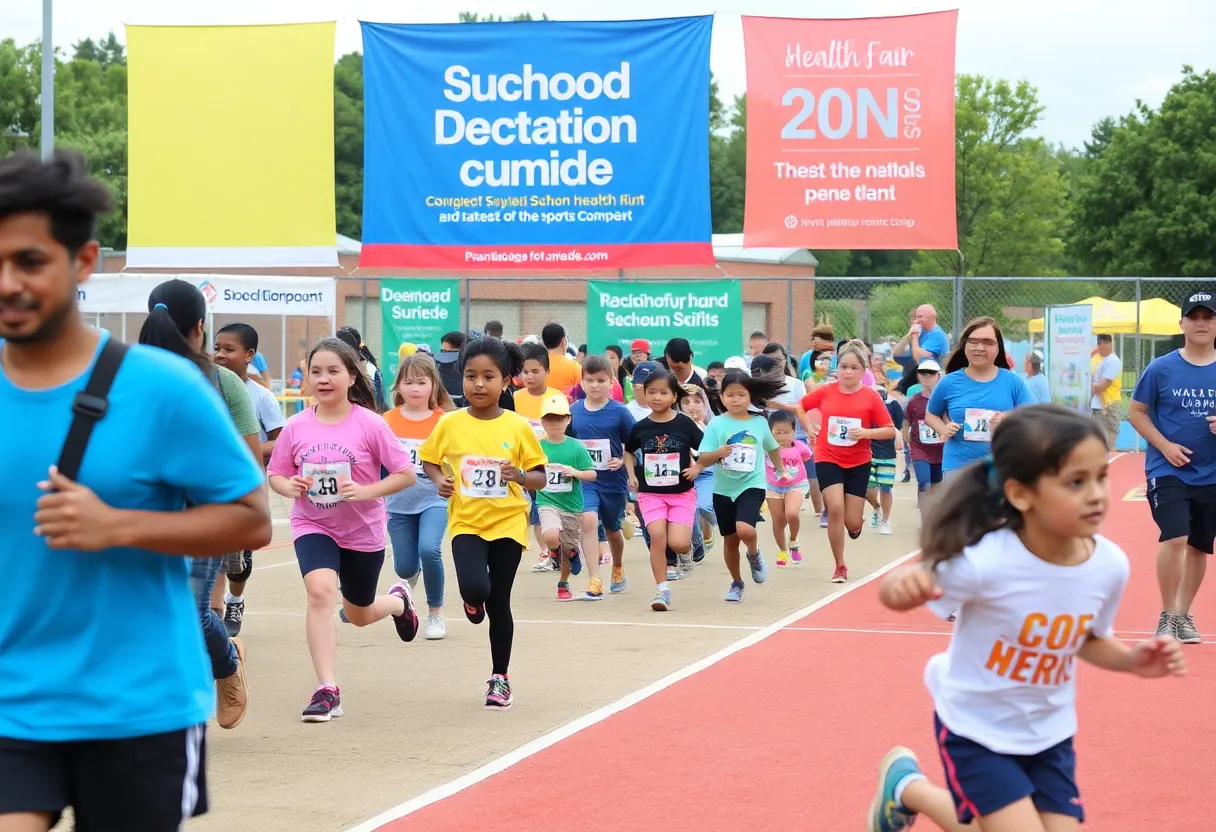 Community members participating in a 5K Fun Run in San Antonio