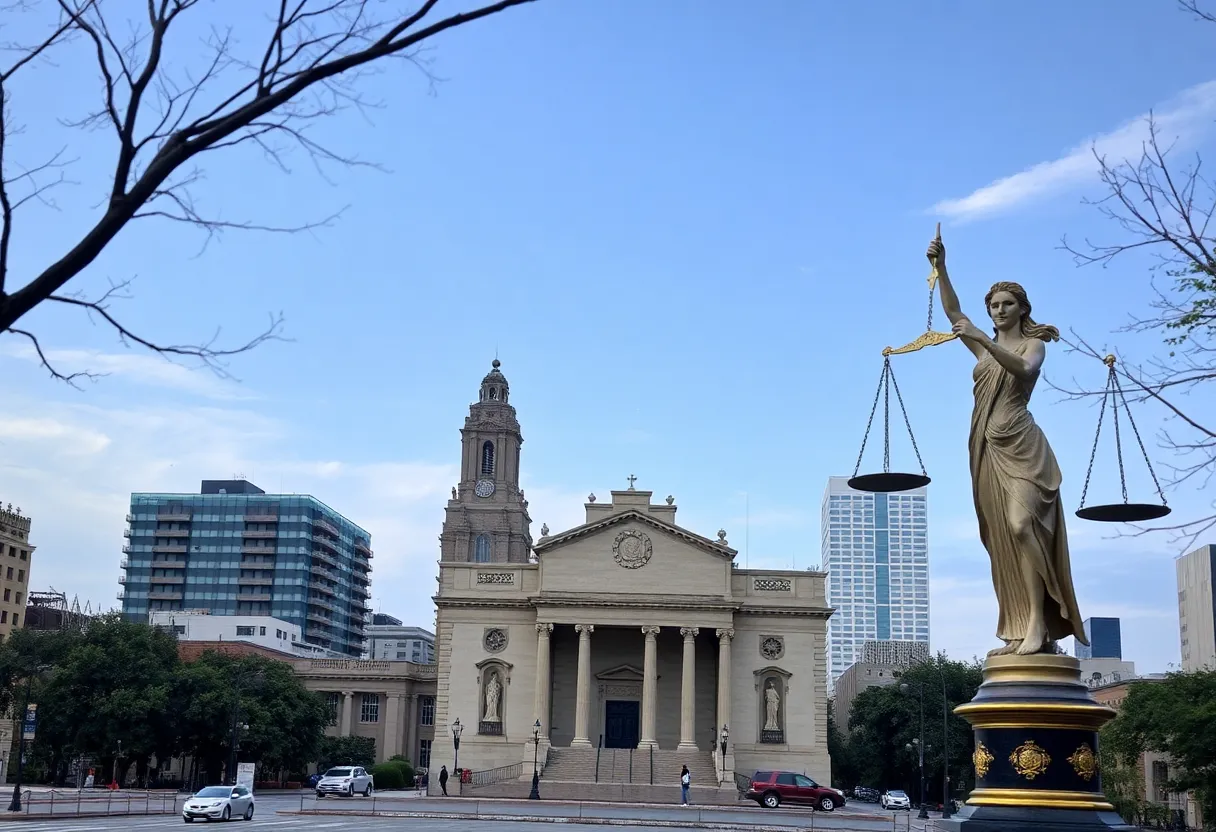 Cityscape of San Antonio representing legal challenges in reproductive health funding