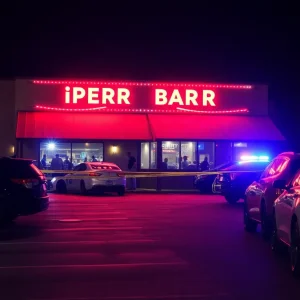 Police presence at the scene of a tragic bar shooting in San Antonio.